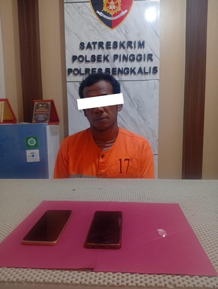 Transaksi Sabu Digagalkan, Polsek Pinggir Ringkus Pria 41 Tahun dan Buru Satu Pelaku Lain